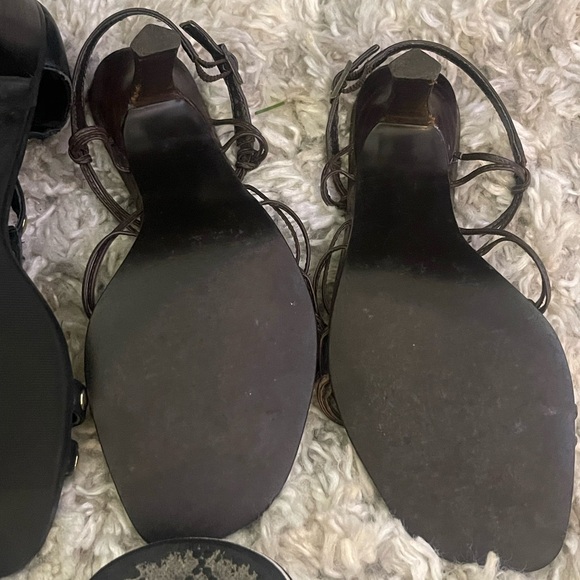 5 Pairs Women’s Size 7 Shoes Sandals‎ Heels Bundle Dress Shoes Black & Brown - Picture 3 of 12